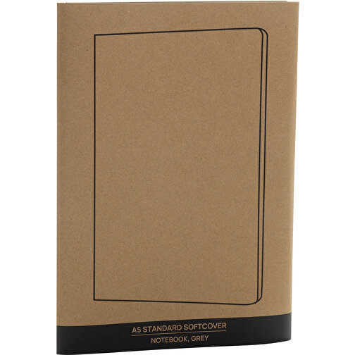 Cuaderno A5 de tapa blanda, gris, Imagen 7