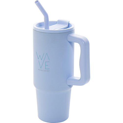 Embrace Deluxe Becher Aus RCS Recyceltem Edelstahl 900ml, Hellblau , hellblau, Rostfreier Stahl - recycelt,PP, 14,70cm x 23,50cm (Länge x Höhe), Bild 10