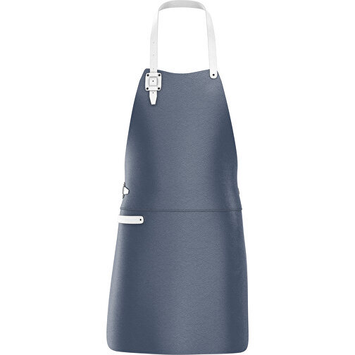 Leder Grillschürze ColourDuo , navyblue / weiss, Donato Rindleder, 78,00cm x 60,00cm (Länge x Breite), Bild 1