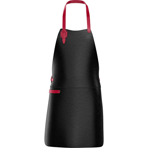 Leder Grillschürze ColourDuo , schwarz / rot, Donato Rindleder, 78,00cm x 60,00cm (Länge x Breite), Bild 1