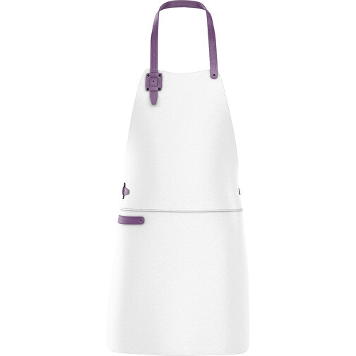 Leder Grillschürze ColourDuo , weiss / purple, Donato Rindleder, 78,00cm x 60,00cm (Länge x Breite), Bild 1