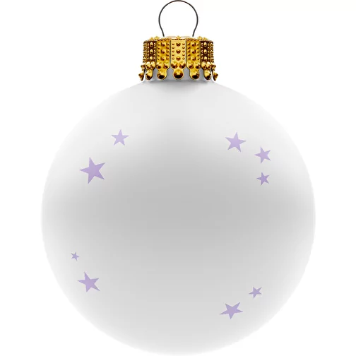 Boule de Noël moyenne 66 mm, couronne or, mate, Image 1