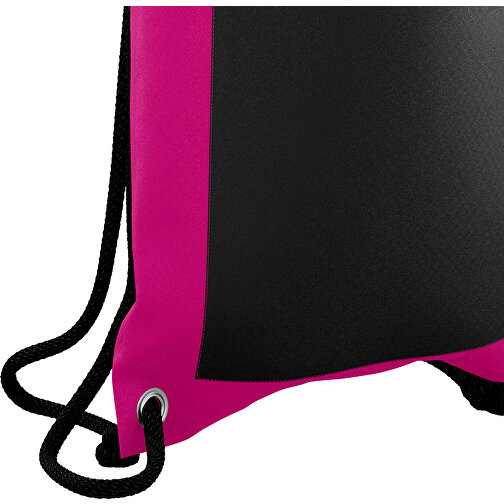 Premium Sportbeutel ColourPrime , schwarz / pink, Sublimation-fabric 200g - Polyester (PU), 33,00cm x 45,00cm (Höhe x Breite), Bild 5