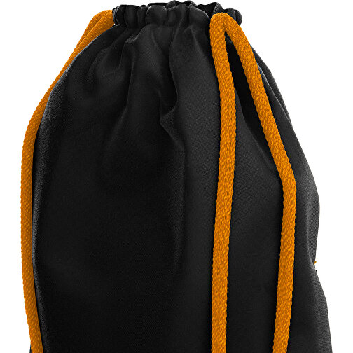 Premium Sportbeutel ColourPrime , kürbisorange / schwarz, Sublimation-fabric 200g - Polyester (PU), 33,00cm x 45,00cm (Höhe x Breite), Bild 3