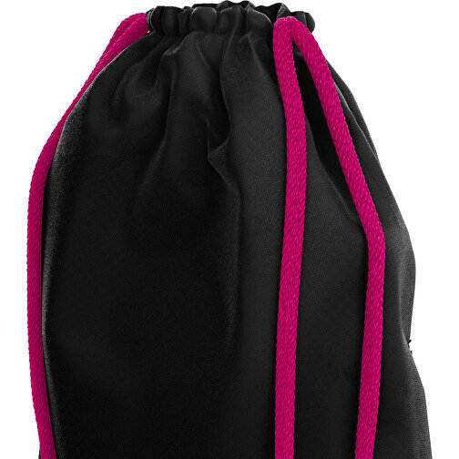 Premium Sportbeutel ColourPrime , schwarz / pink, Sublimation-fabric 200g - Polyester (PU), 33,00cm x 45,00cm (Höhe x Breite), Bild 3