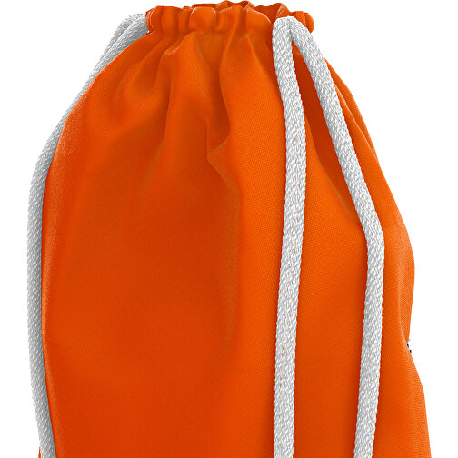 Premium Sportbeutel ColourPrime , weiss / orange, Sublimation-fabric 200g - Polyester (PU), 33,00cm x 45,00cm (Höhe x Breite), Bild 3