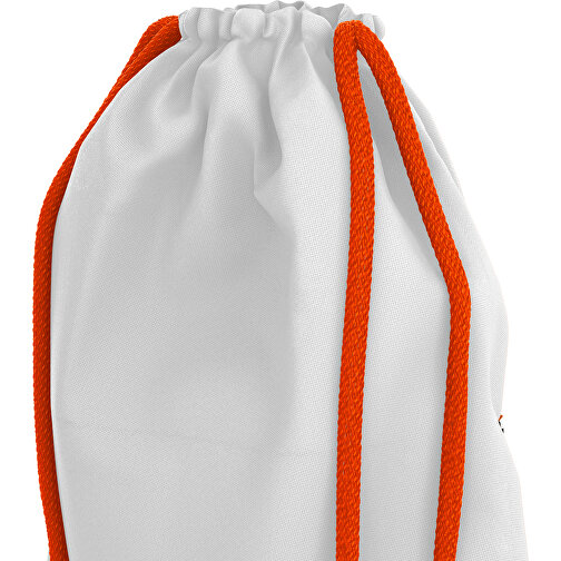 Premium Sportbeutel ColourPrime , orange / weiss, Sublimation-fabric 200g - Polyester (PU), 33,00cm x 45,00cm (Höhe x Breite), Bild 3