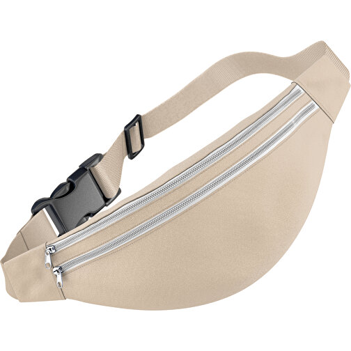 Stylische Gürteltasche Fanny , beige / weiß, Sublimation-fabric 200g - Polyester (PU), 13,00cm x 33,00cm (Höhe x Breite), Bild 1