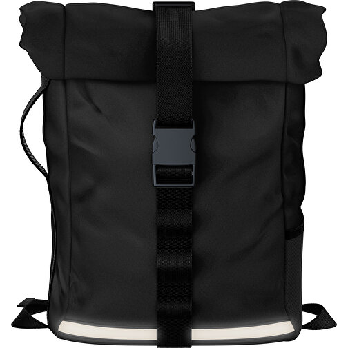 Rolltop Rucksack Comfort , schwarz, Sublimation-fabric 200g - Polyester (PU), 29,50cm x 13,00cm x 33,00cm (Länge x Höhe x Breite), Bild 1