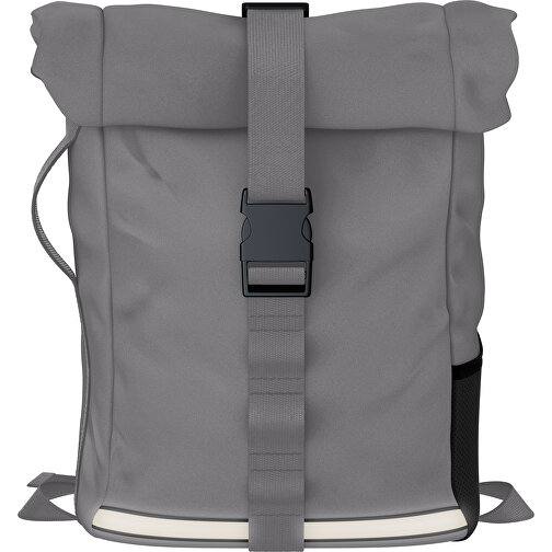 Rolltop Rucksack Comfort , delfingrau, Sublimation-fabric 200g - Polyester (PU), 29,50cm x 13,00cm x 33,00cm (Länge x Höhe x Breite), Bild 1