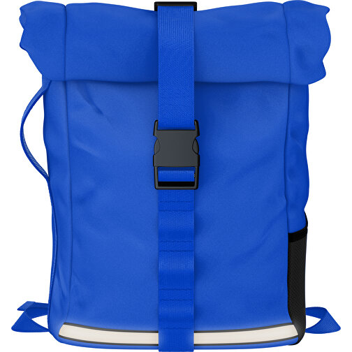 Rolltop Rucksack Comfort , königsblau, Sublimation-fabric 200g - Polyester (PU), 29,50cm x 13,00cm x 33,00cm (Länge x Höhe x Breite), Bild 1