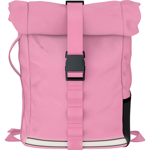 Rolltop Rucksack Comfort , hellpink, Sublimation-fabric 200g - Polyester (PU), 29,50cm x 13,00cm x 33,00cm (Länge x Höhe x Breite), Bild 1