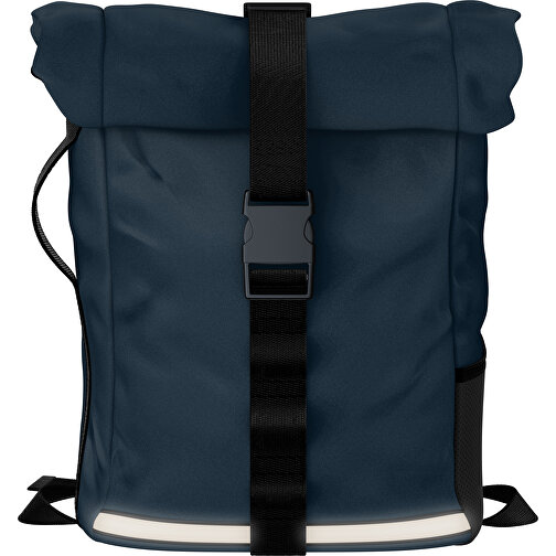 Rolltop Rucksack Comfort , heidelbeerblau / schwarz, Sublimation-fabric 200g - Polyester (PU), 29,50cm x 13,00cm x 33,00cm (Länge x Höhe x Breite), Bild 1