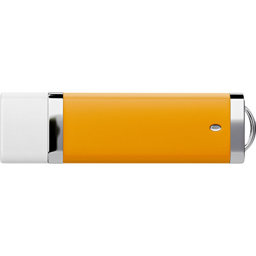 PromoPerfect USB-STICK 2.0 PLASTIK , kürbisorange / weiß MB , 65 GB , Gummiplastik, Kunststoff MB , 7,00cm x 0,70cm x 2,00cm (Länge x Höhe x Breite), Bild 2