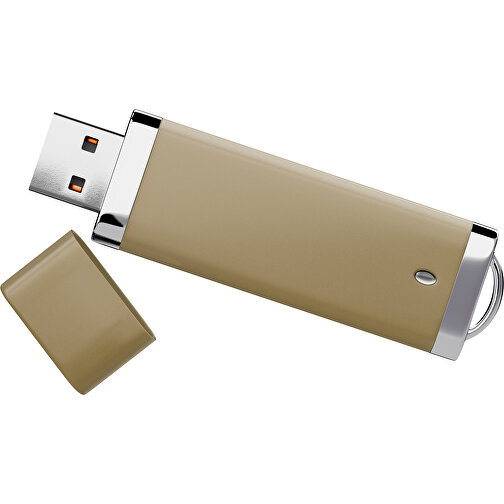 PromoPerfect USB-STICK 2.0 PLASTIK , gold MB , 8 GB , Gummiplastik, Kunststoff MB , 7,00cm x 0,70cm x 2,00cm (Länge x Höhe x Breite), Bild 1