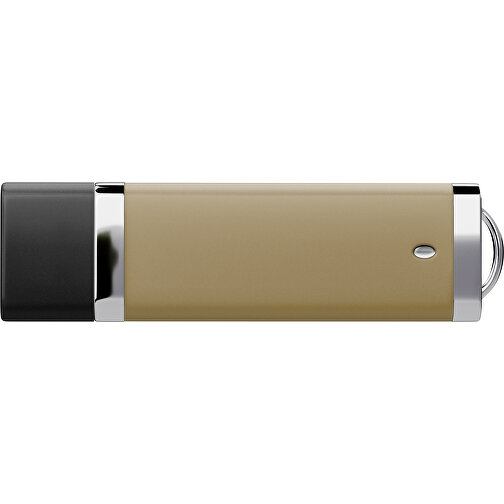 PromoPerfect USB-STICK 2.0 PLASTIK , gold / schwarz MB , 4 GB , Gummiplastik, Kunststoff MB , 7,00cm x 0,70cm x 2,00cm (Länge x Höhe x Breite), Bild 2