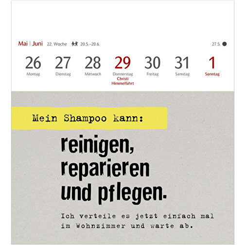 Typo-Sprüche-Kalender Postkartenkalender , Papier, 15,40cm x 16,50cm (Länge x Breite), Bild 4