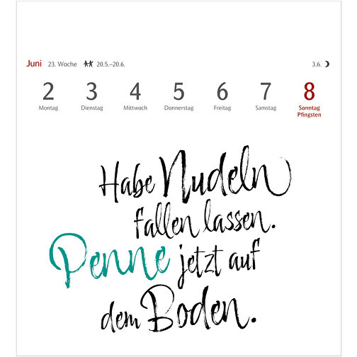 Typo-Sprüche-Kalender Postkartenkalender , Papier, 15,40cm x 16,50cm (Länge x Breite), Bild 5