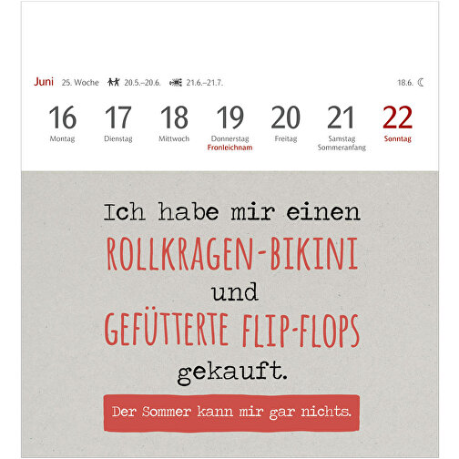 Typo-Sprüche-Kalender Postkartenkalender , Papier, 15,40cm x 16,50cm (Länge x Breite), Bild 7