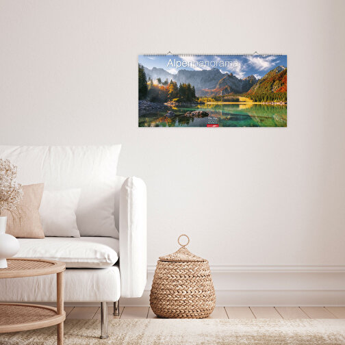 Alpenpanorama , Papier, 68,00cm x 33,00cm (Länge x Breite), Bild 14