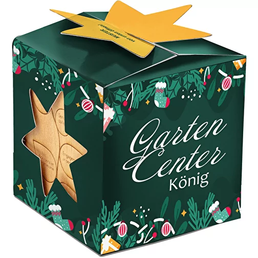Pot cube bois Maxi en boite star-box avec graines - ciboulette, 1 sites gravés au laser, Image 3