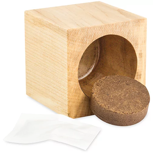 Pot cube bois Maxi en boite star-box avec graines - Persil, 1 sites gravés au laser, Image 4