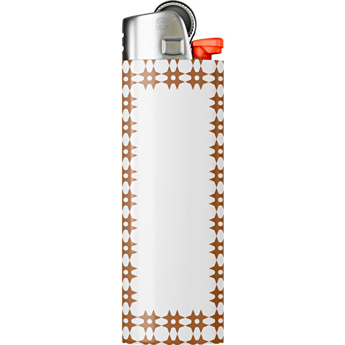 BIC® J26 Digital Wrap Feuerzeug , BiC, weiß / braun, Delrin®, Stahl, 2,50cm x 1,50cm x 8,20cm (Länge x Höhe x Breite), Bild 1