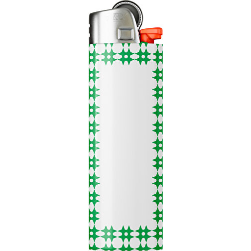 BIC® J26 Digital Wrap Feuerzeug , BiC, weiß / grün, Delrin®, Stahl, 2,50cm x 1,50cm x 8,20cm (Länge x Höhe x Breite), Bild 1