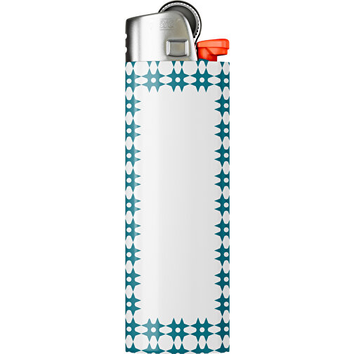 BIC® J26 Digital Wrap Feuerzeug , BiC, weiss / atlantikblau, Delrin®, Stahl, 2,50cm x 1,50cm x 8,20cm (Länge x Höhe x Breite), Bild 1