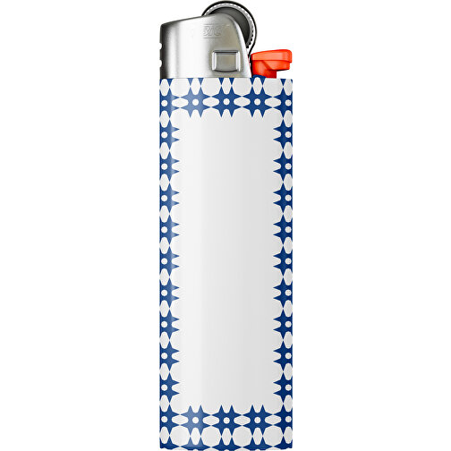 BIC® J26 Digital Wrap Feuerzeug , BiC, weiss / marineblau, Delrin®, Stahl, 2,50cm x 1,50cm x 8,20cm (Länge x Höhe x Breite), Bild 1