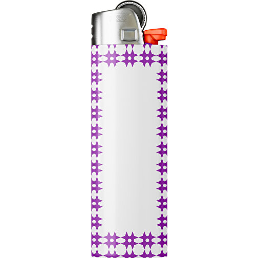 BIC® J26 Digital Wrap Feuerzeug , BiC, weiß / dunkelmagenta, Delrin®, Stahl, 2,50cm x 1,50cm x 8,20cm (Länge x Höhe x Breite), Bild 1