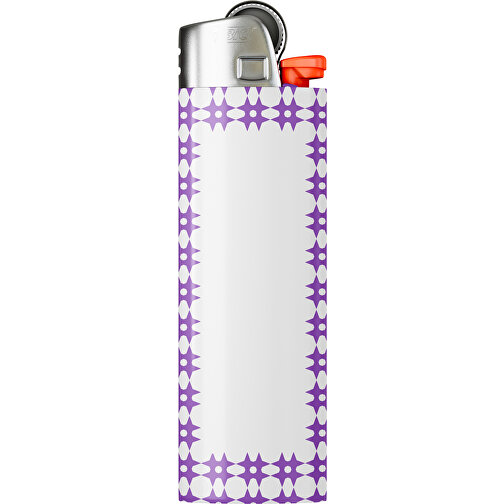 BIC® J26 Digital Wrap Feuerzeug , BiC, weiss / lavendellila, Delrin®, Stahl, 2,50cm x 1,50cm x 8,20cm (Länge x Höhe x Breite), Bild 1