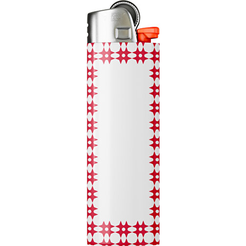 BIC® J26 Digital Wrap Feuerzeug , BiC, weiß / dunkelrot, Delrin®, Stahl, 2,50cm x 1,50cm x 8,20cm (Länge x Höhe x Breite), Bild 1