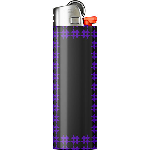 BIC® J26 Digital Wrap Feuerzeug , BiC, schwarz / violet, Delrin®, Stahl, 2,50cm x 1,50cm x 8,20cm (Länge x Höhe x Breite), Bild 1