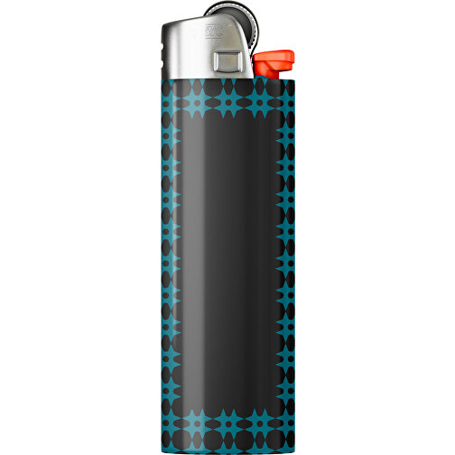 BIC® J26 Digital Wrap Feuerzeug , BiC, schwarz / atlantikblau, Delrin®, Stahl, 2,50cm x 1,50cm x 8,20cm (Länge x Höhe x Breite), Bild 1