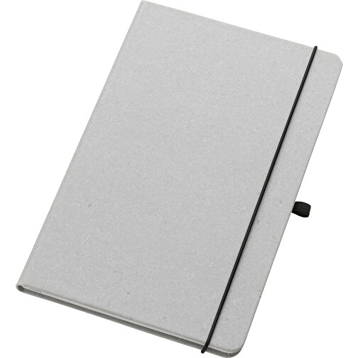 Cuaderno A5 de tapa dura de PU, gris claro, Imagen 2