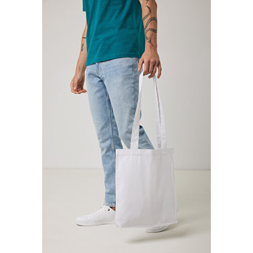 Borsa in cotone riciclato Impact AwareT, bianco, Immagine 6