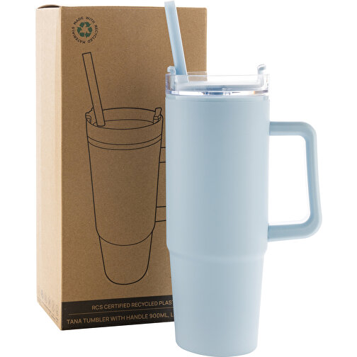 Tazza Tana in plastica riciclata RCS con manico 900ml, azzurro, Immagine 8