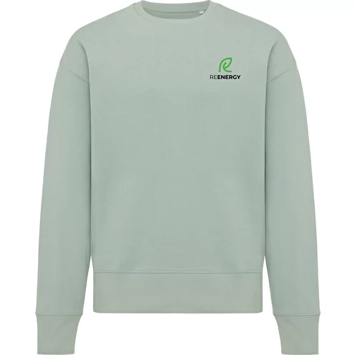 Sweat ras du cou relax Iqoniq Kruger en coton recyclé. Coton, Iceberg green, Image 3