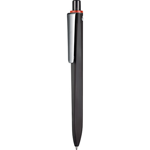 Kugelschreiber RIDGE RECYCLED SOFT M , Ritter-Pen, schwarz/rot, ABS u. Metall, , Bild 1