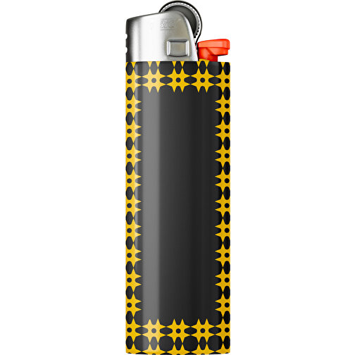 BIC® J26 Digital Wrap Feuerzeug , BiC, schwarz / sonnengelb, Delrin®, Stahl, 2,50cm x 1,50cm x 8,20cm (Länge x Höhe x Breite), Bild 1