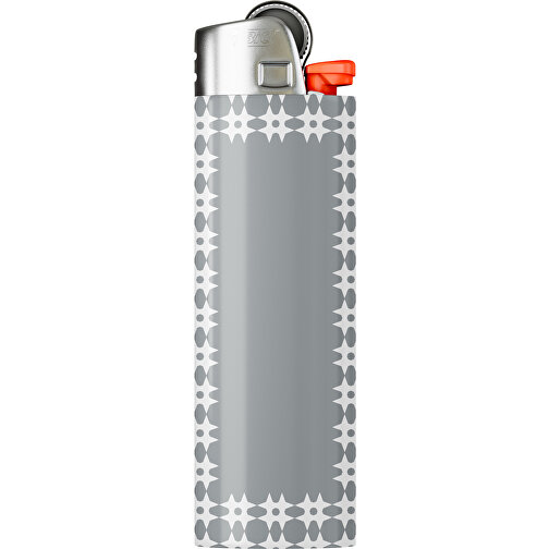 BIC® J26 Digital Wrap Feuerzeug , BiC, silber / weiß, Delrin®, Stahl, 2,50cm x 1,50cm x 8,20cm (Länge x Höhe x Breite), Bild 1