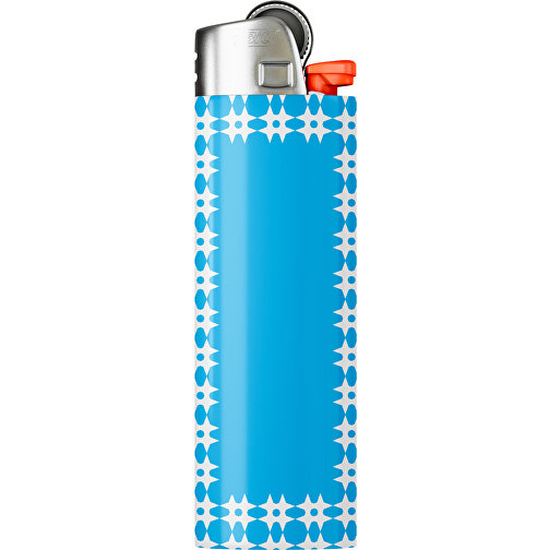 BIC® J26 Digital Wrap Feuerzeug , BiC, himmelblau / weiß, Delrin®, Stahl, 2,50cm x 1,50cm x 8,20cm (Länge x Höhe x Breite), Bild 1