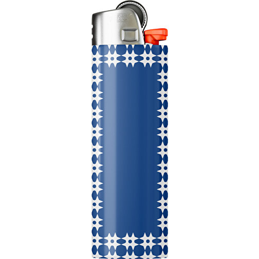 BIC® J26 Digital Wrap Feuerzeug , BiC, marineblau / weiß, Delrin®, Stahl, 2,50cm x 1,50cm x 8,20cm (Länge x Höhe x Breite), Bild 1