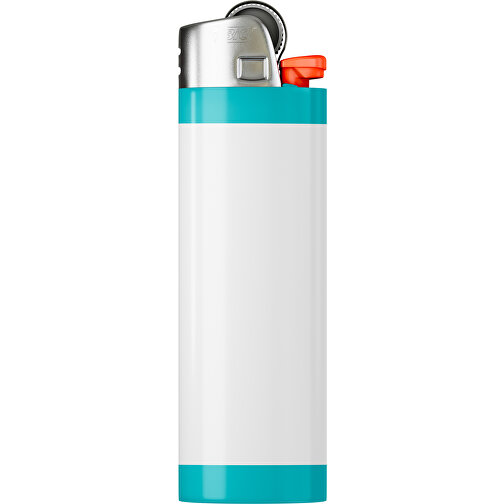 BIC® J26 Digital Wrap Feuerzeug , BiC, weiss / karibikblau, Delrin®, Stahl, 2,50cm x 1,50cm x 8,20cm (Länge x Höhe x Breite), Bild 1