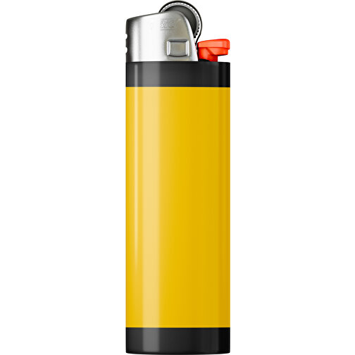 BIC® J26 Digital Wrap Feuerzeug , BiC, sonnengelb / schwarz, Delrin®, Stahl, 2,50cm x 1,50cm x 8,20cm (Länge x Höhe x Breite), Bild 1