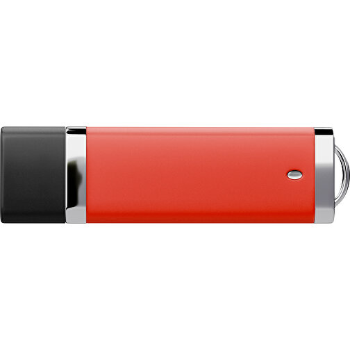 PromoPerfect USB-STICK 2.0 PLASTIK , rot / schwarz MB , 32 GB , Gummiplastik, Kunststoff MB , 7,00cm x 0,70cm x 2,00cm (Länge x Höhe x Breite), Bild 2