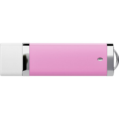 PromoPerfect USB-STICK 2.0 PLASTIK , rosa / weiß MB , 32 GB , Gummiplastik, Kunststoff MB , 7,00cm x 0,70cm x 2,00cm (Länge x Höhe x Breite), Bild 2