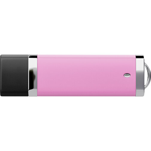 PromoPerfect USB-STICK 2.0 PLASTIK , rosa / schwarz MB , 2 GB , Gummiplastik, Kunststoff MB , 7,00cm x 0,70cm x 2,00cm (Länge x Höhe x Breite), Bild 2