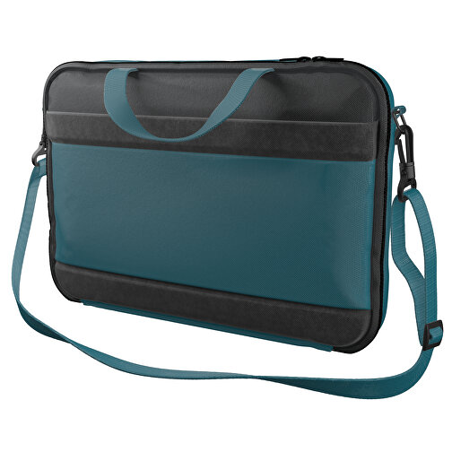 Laptoptasche Stripe , atlantikblau / schwarz, Sublimation-fabric 200g - Polyester (PU), 36,00cm x 28,00cm x 5,00cm (Länge x Höhe x Breite), Bild 1